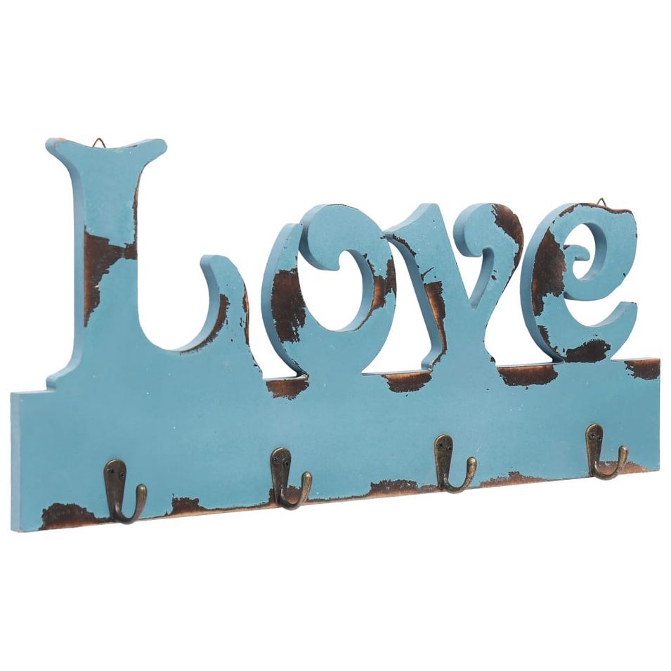 Porte-manteau mural LOVE 50x23 cm - Photo n°1