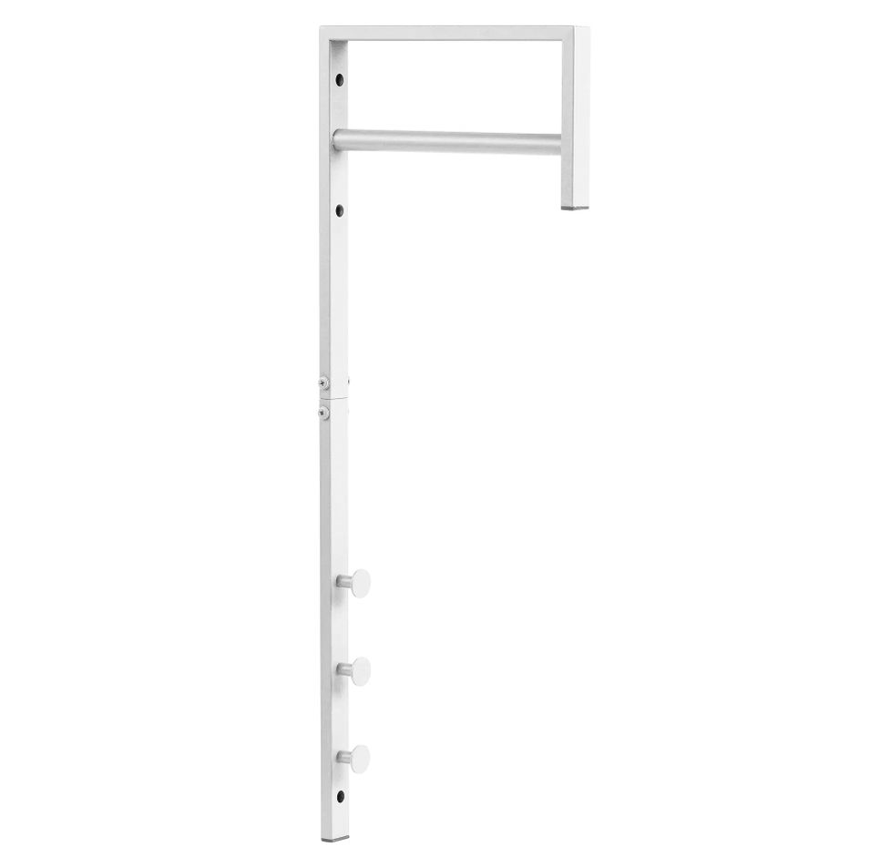 Porte-manteau mural TRENTO – Bambou naturel ou métal noir/blanc - Photo n°1