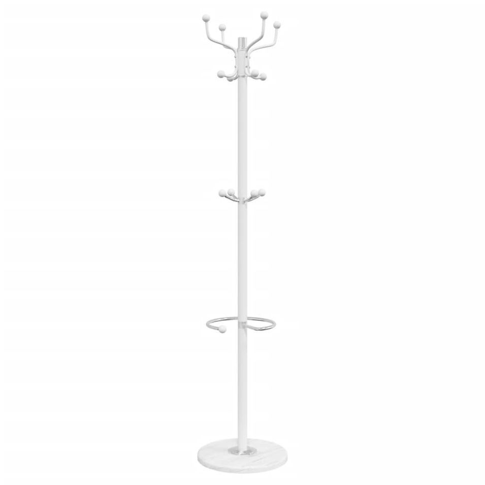 Porte-manteau sur pied avec porte-parapluie KILA – Métal & Marbre – H 180 cm - Photo n°1