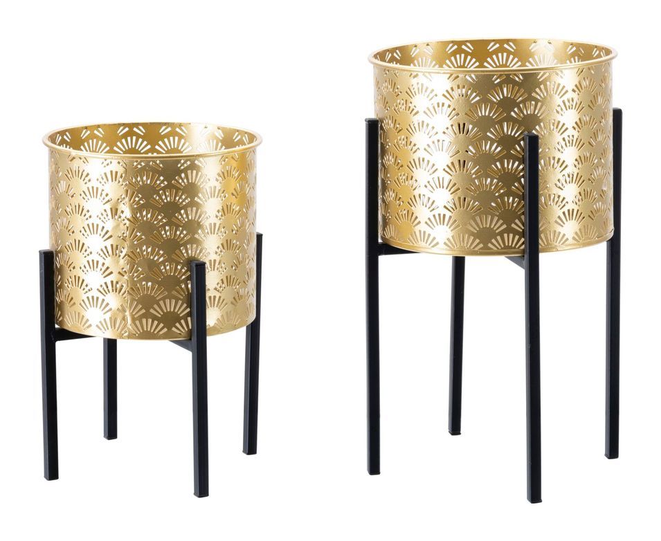 Porte-vases glissy, lot de 2 -a- cm ø 21x38-19x28 - Photo n°1