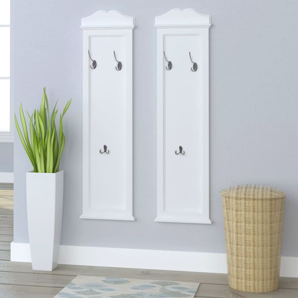 Portemanteaux 2 pcs Blanc - Photo n°1
