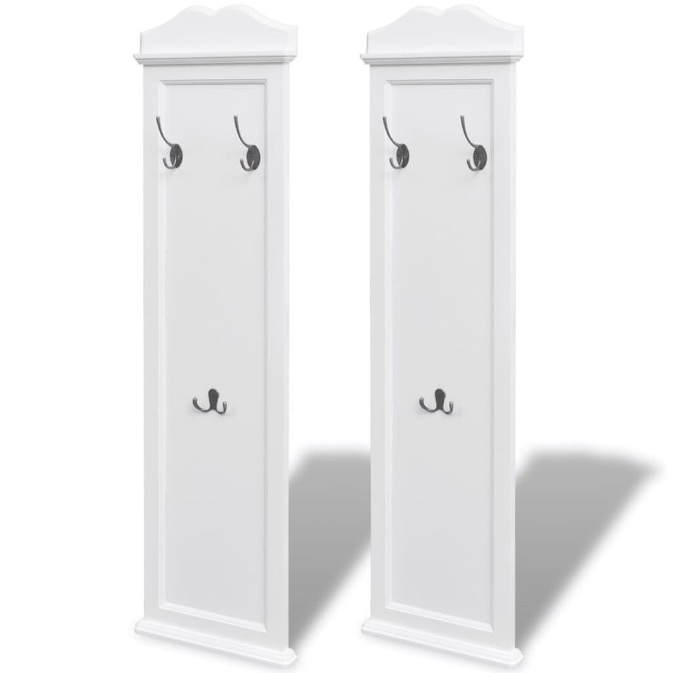 Portemanteaux 2 pcs Blanc - Photo n°1
