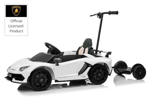 Porteur Lamborghini Aventador SVJ blanc - Photo n°1