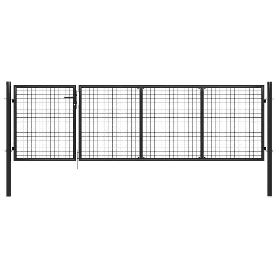 Portillon Acier 350x100 cm Anthracite - Photo n°1