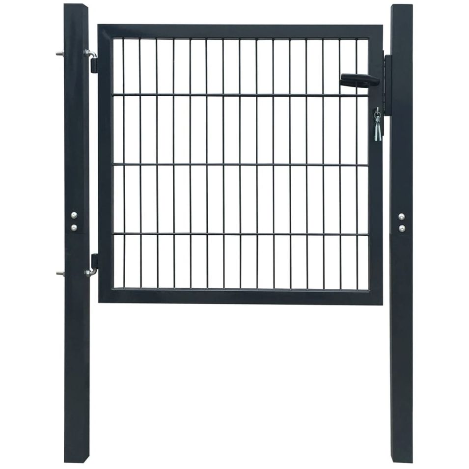 Portillon Acier Anthracite 105x150 cm - Photo n°1