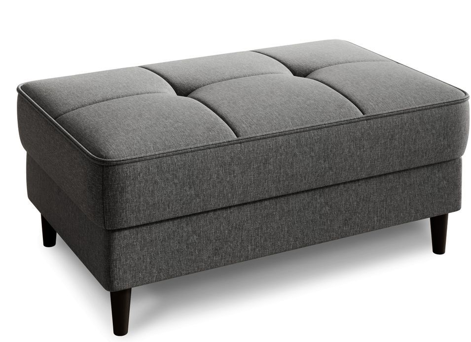 Pouf avec rangement en tissu BOZA 97 cm - Photo n°1