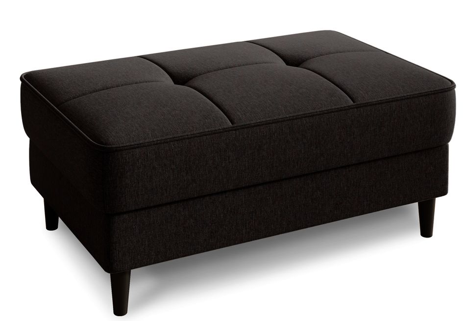 Pouf avec rangement en tissu BOZA 97 cm - Photo n°1