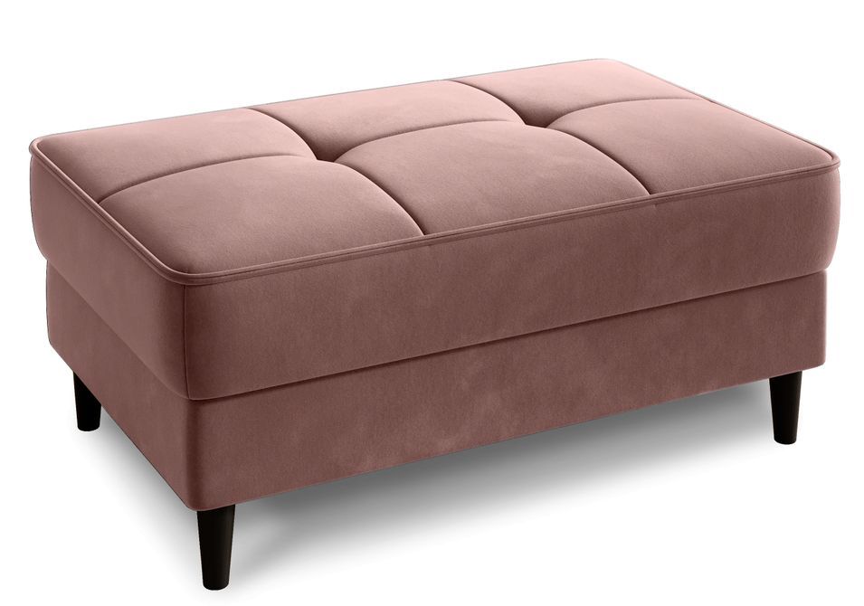 Pouf avec rangement en tissu BOZA 97 cm - Photo n°1