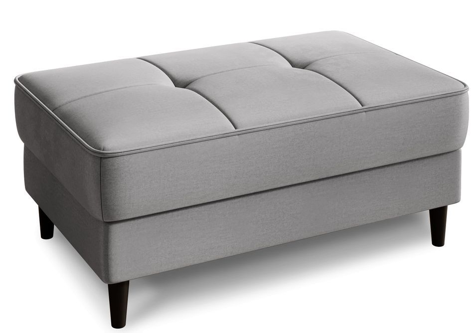 Pouf avec rangement en velours BOZA 97 cm - Photo n°1