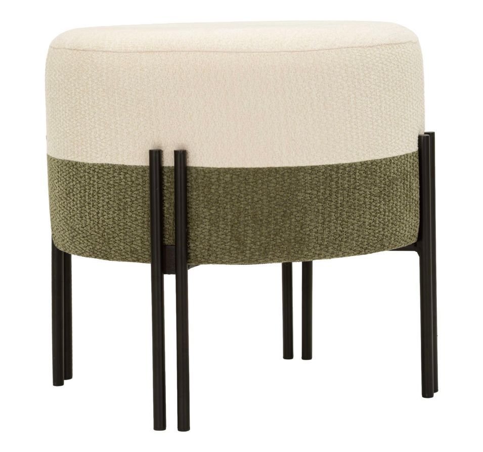Pouf bicolore design moderne compact Julia - Photo n°1
