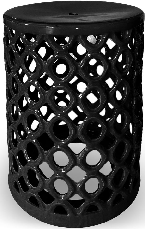 Pouf céramique noir Shyn - Photo n°1