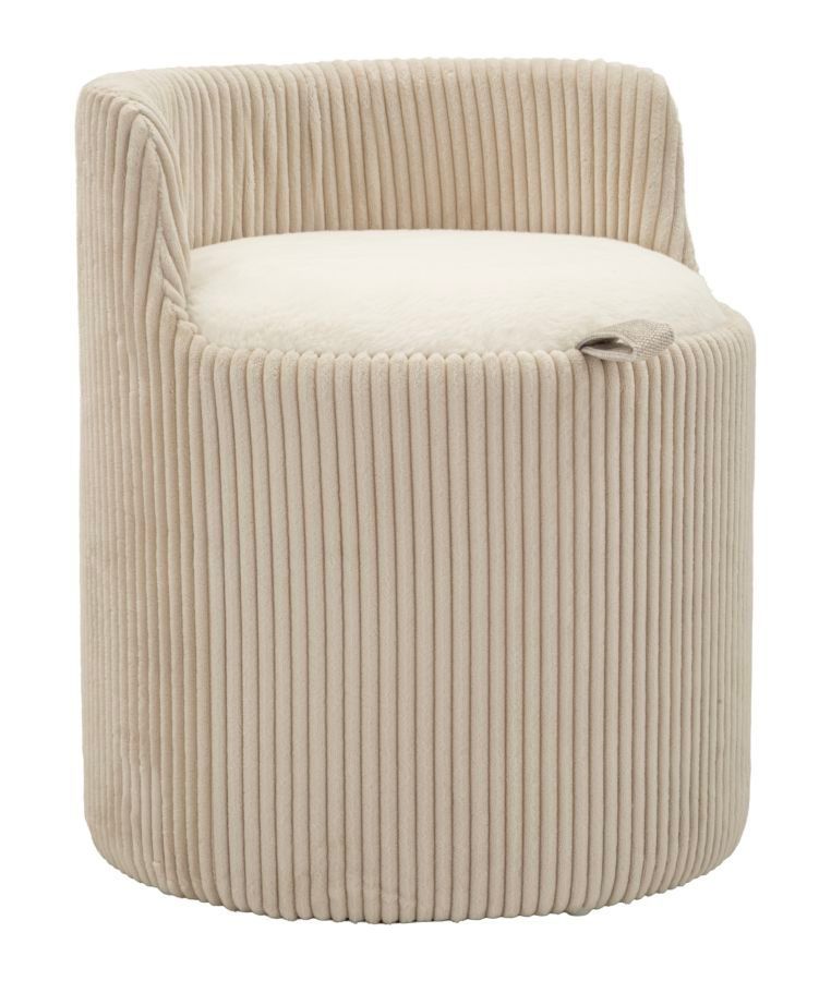Pouf de coiffeuse dublino avec rangement, ø 47 x 53 cm - Photo n°1