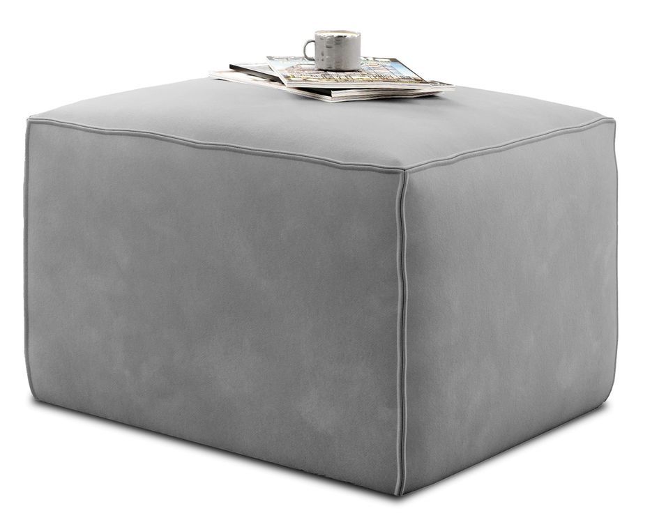 Pouf de salon en velours WILACE – Élégant et confortable - Photo n°1