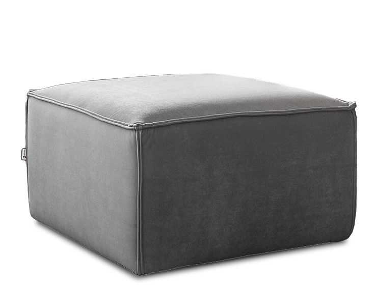 Pouf de salon en velours WILACE – Élégant et confortable - Photo n°1