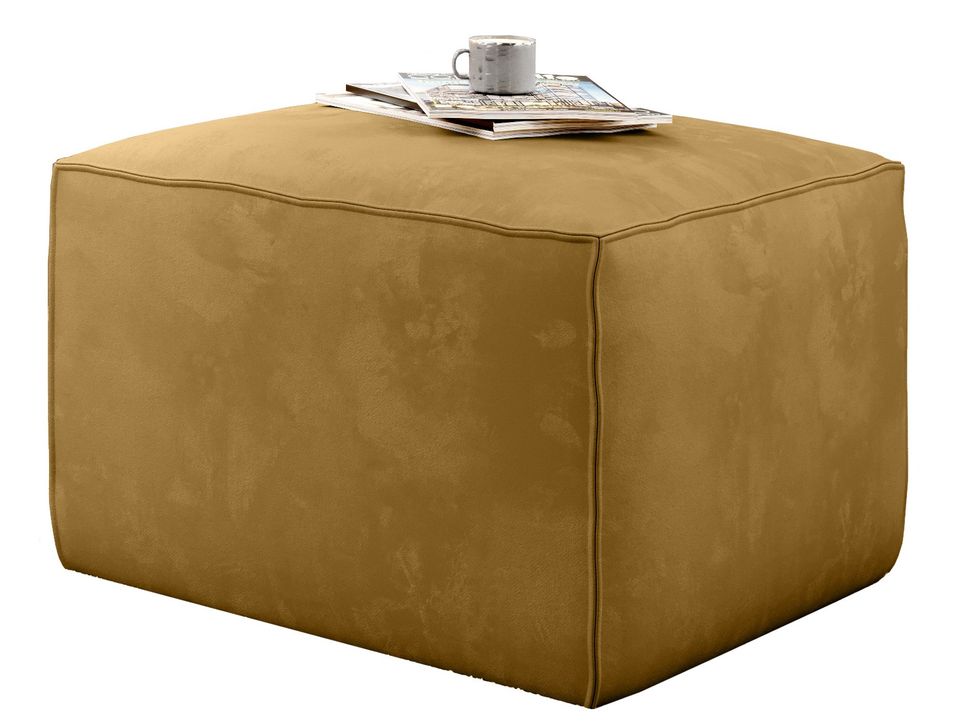 Pouf de salon en velours WILACE – Élégant et confortable - Photo n°1