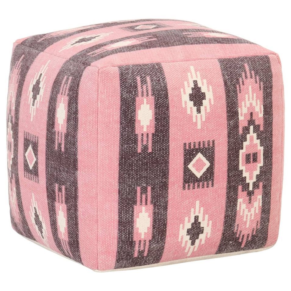 Pouf Design imprimé Rose 45x45x45 cm Coton - Photo n°1