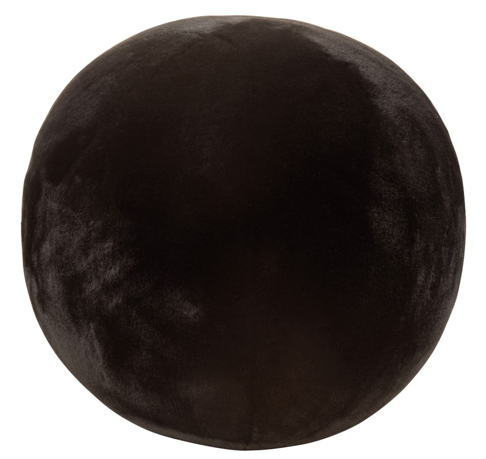 Pouf gonflable acrylique en tissu noir Patou L 56 cm - Photo n°1