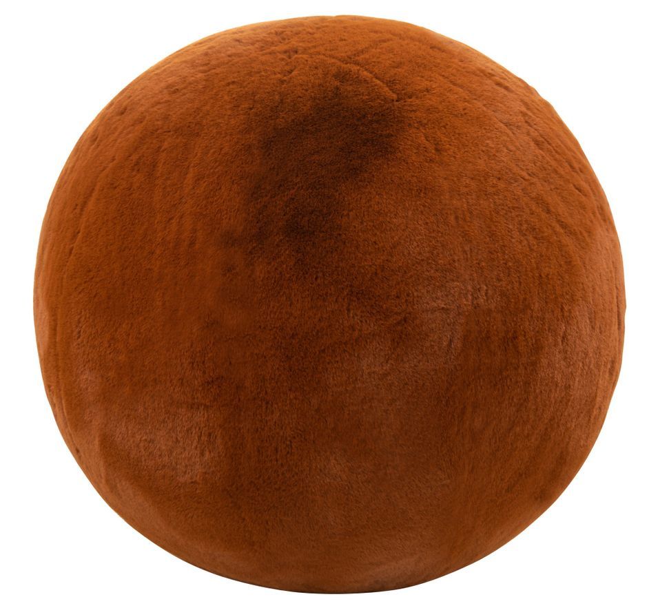 Pouf gonflable acrylique tissu marron Cori L 56 cm - Photo n°1
