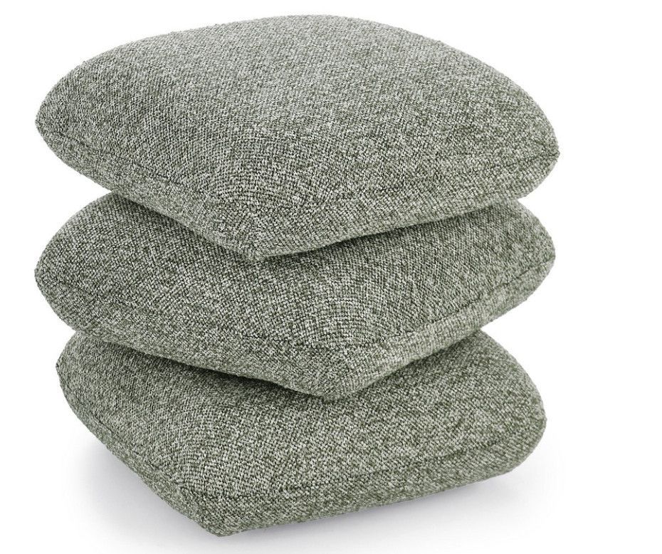 Pouf moderne KANTA – Tissu bouclé - Photo n°1