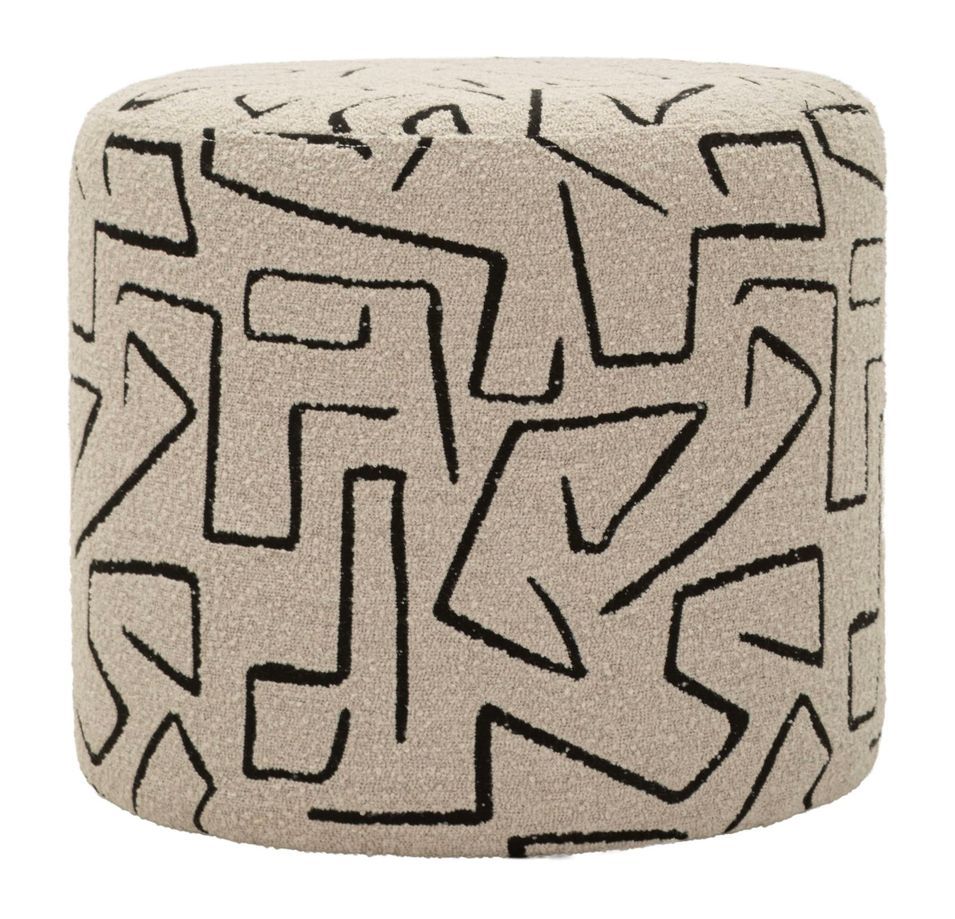 Pouf Nairobi design graphique siège d’appoint décoratif - Photo n°1