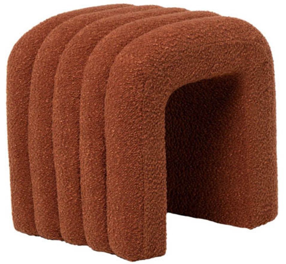 Pouf original en tissu shearling Deky - Photo n°5