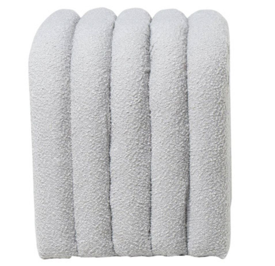 Pouf original en tissu shearling Deky - Photo n°2
