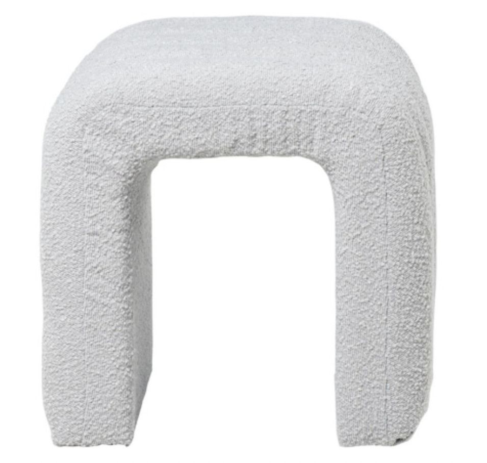 Pouf original en tissu shearling Deky - Photo n°3