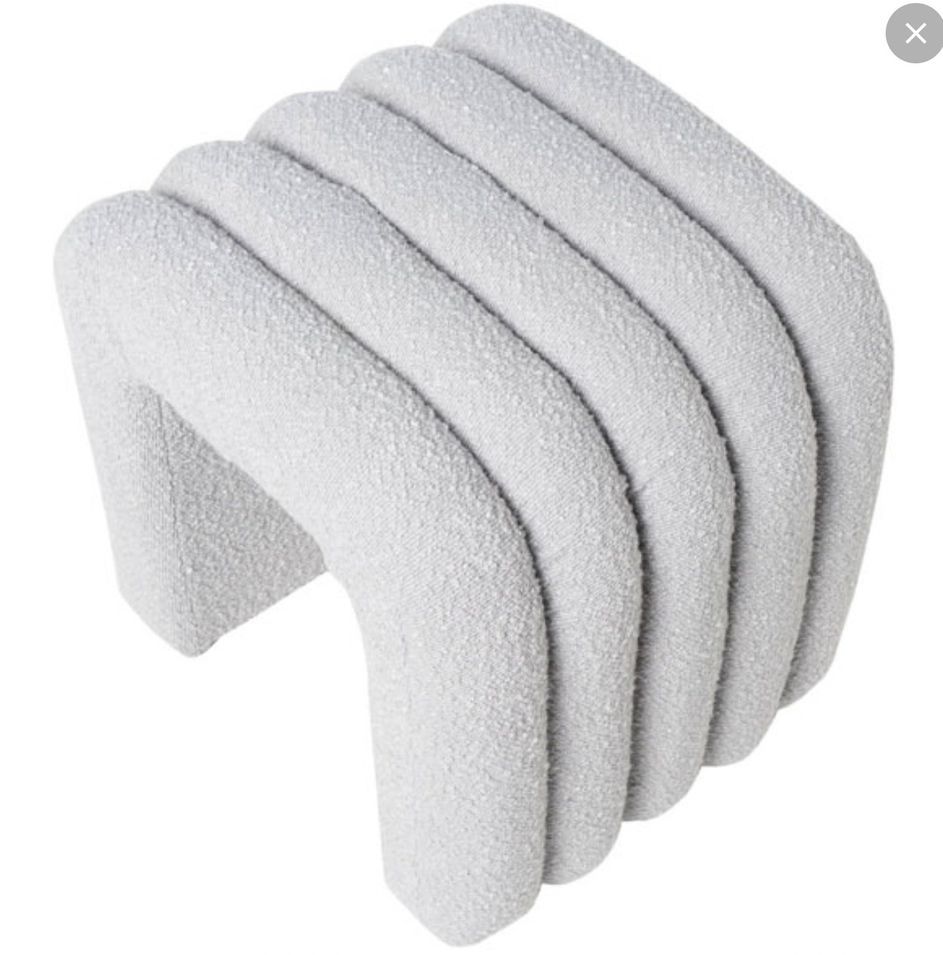 Pouf original en tissu shearling Deky - Photo n°4