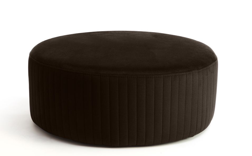 Pouf rond en velours KARA – Confort absolu - Photo n°1