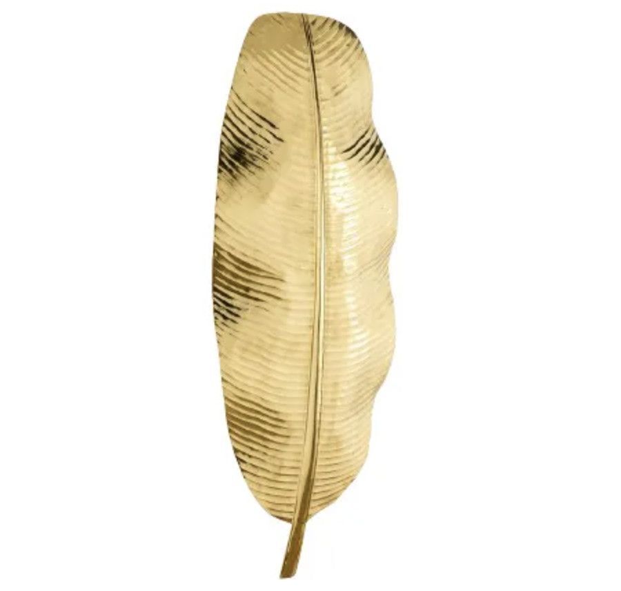pplique murale AURA en feuilles de bananiers dorées - H 91 cm - Photo n°1