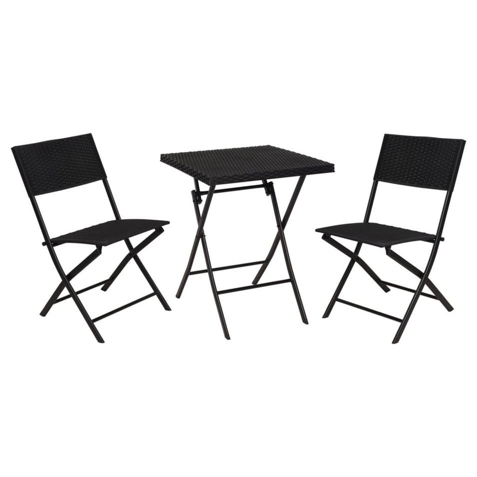 ProGarden Ensemble de bistro de jardin 3 pcs motif de l'osier - Photo n°1