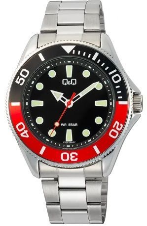 Q&q Gent Diver Black & Red C72A-004PY - Photo n°1