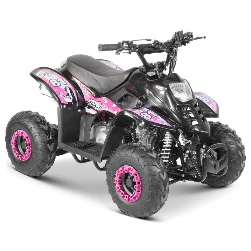 Quad 110cc enfant Bibou luxe noir et rose - Photo n°1