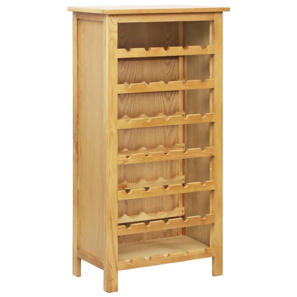 Range bouteille 56x32x110 cm Bois de chêne solide - Photo n°1