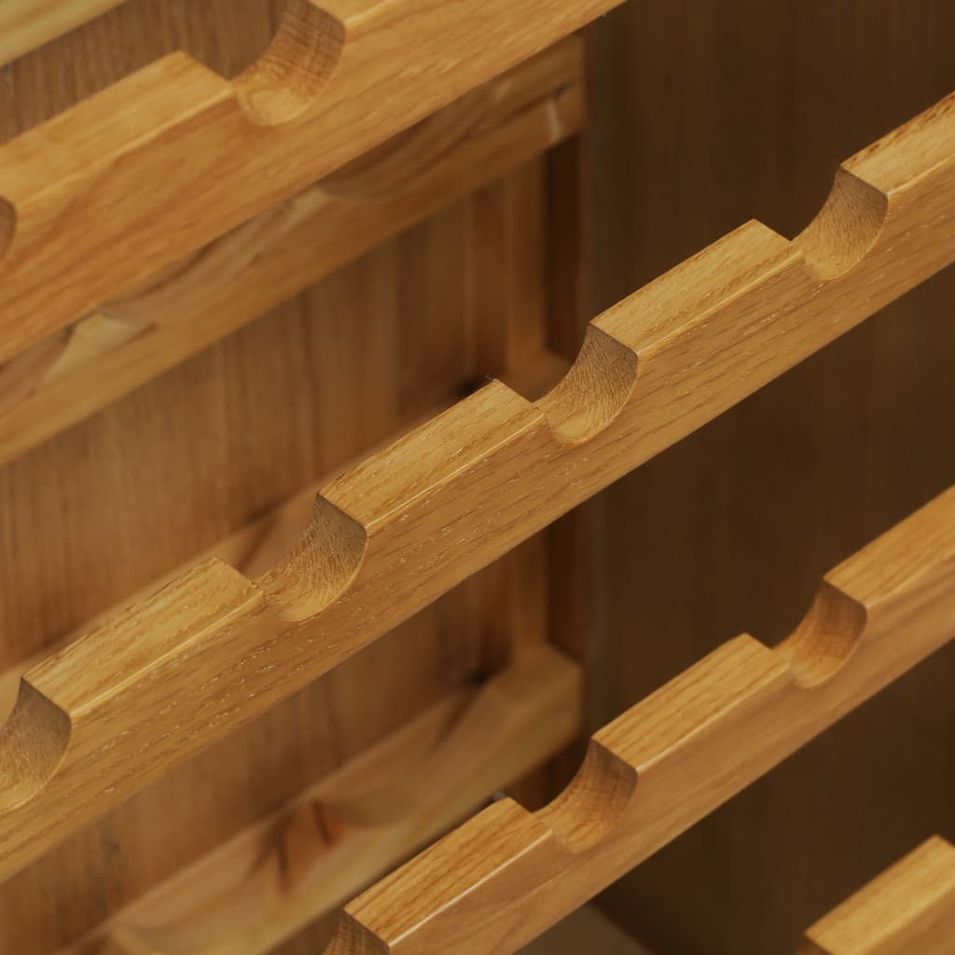Range bouteille 56x32x110 cm Bois de chêne solide - Photo n°3