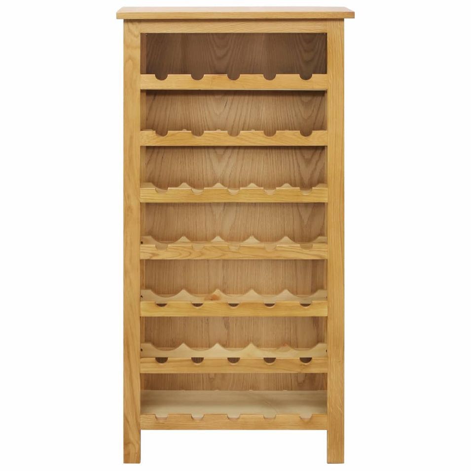 Range bouteille 56x32x110 cm Bois de chêne solide - Photo n°4