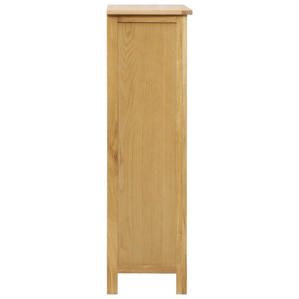 Range bouteille 56x32x110 cm Bois de chêne solide - Photo n°5