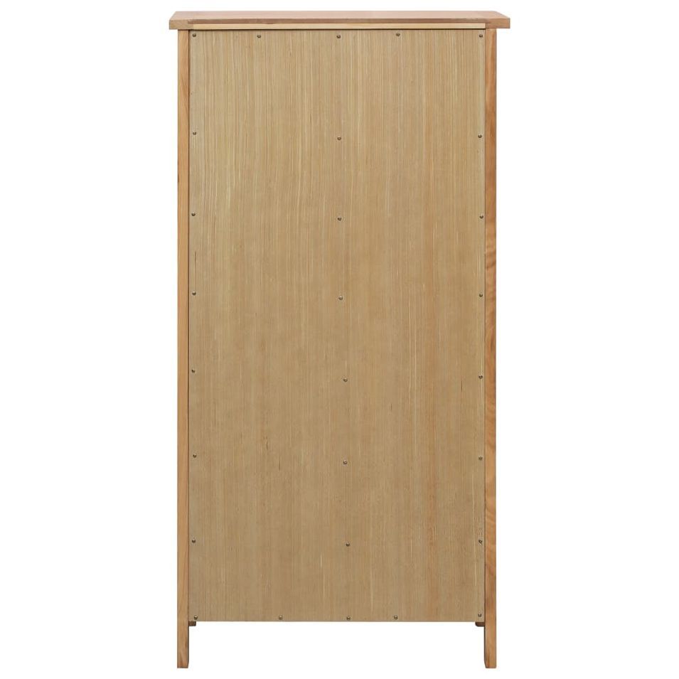 Range bouteille 56x32x110 cm Bois de chêne solide - Photo n°6