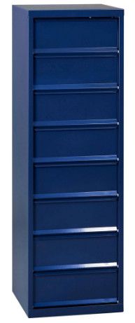 Rangement de bureau 8 cases métal bleu nuit nacré Boarding - Photo n°1