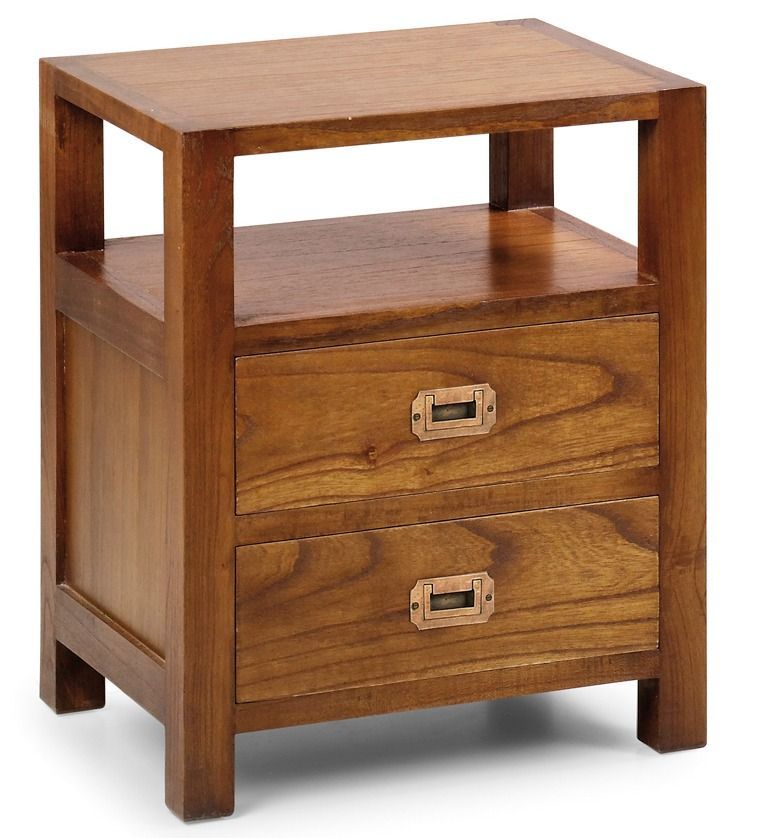 Rangement en bois massif de Mindy 2 tiroirs Orka 50 cm - Photo n°1