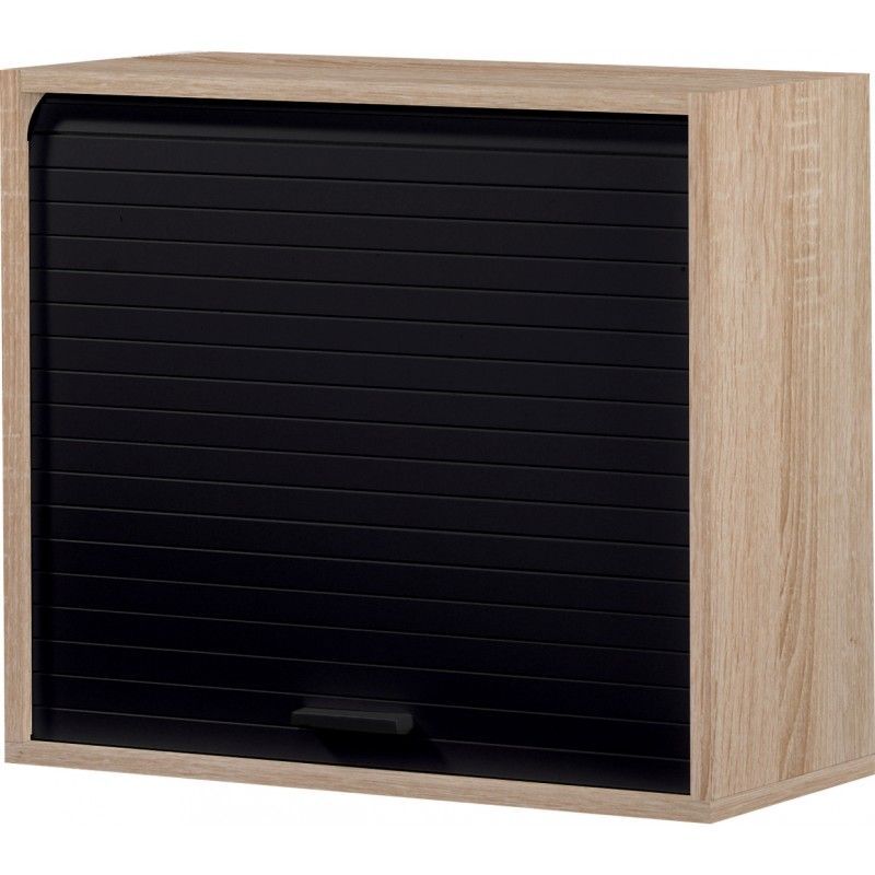 Rangement mural de cuisine à rideau KUMA 60 cm – Meuble petit-déjeuner suspendu - Photo n°1