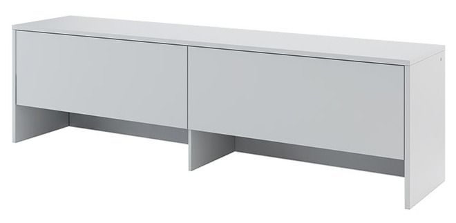 Rangement pour lit escamotable horizontal 140 gris mat Noby 211 cm - Photo n°1