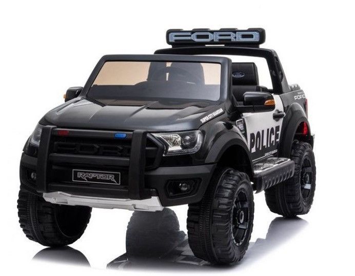 Raptor Police noir Voiture enfant électrique 2 places - Photo n°1