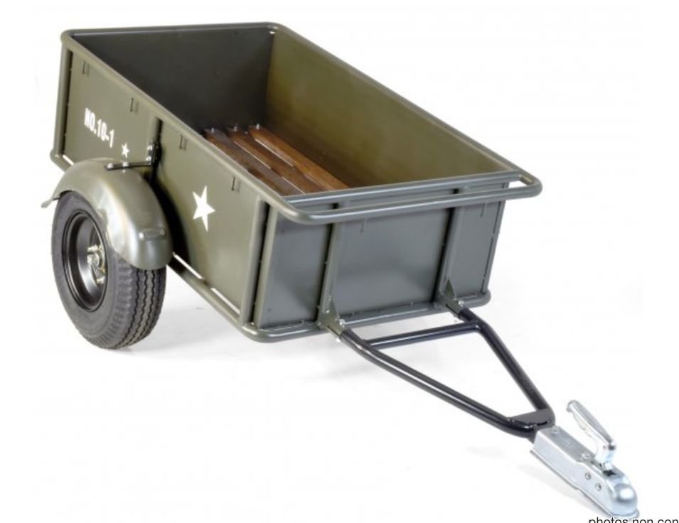Remorque pour jeep vert - Photo n°1