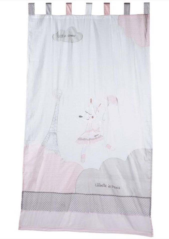 Rideau brodé à pattes Lilibelle - Photo n°1