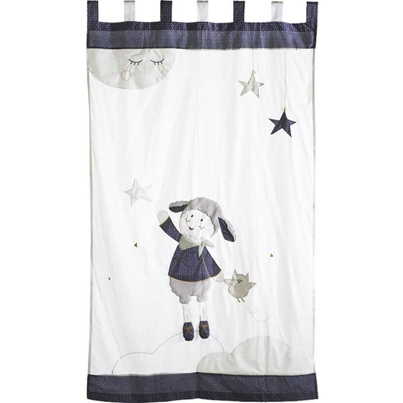 Rideau brodé à pattes Merlin - Photo n°1