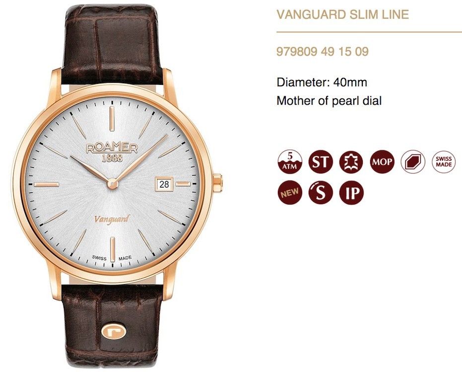 Roamer New Collection Vanguard Slim Line 979809 49 15 09 - Photo n°1