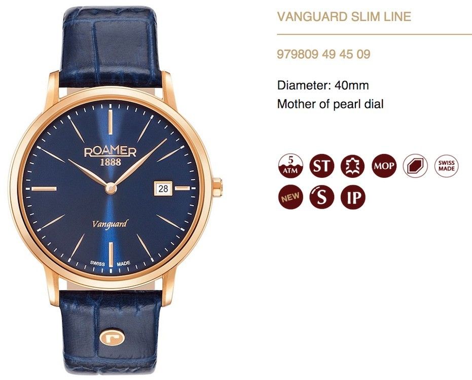 Roamer New Collection Vanguard Slim Line 979809 49 45 09 - Photo n°1