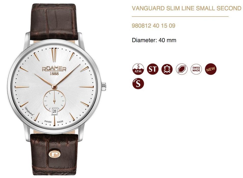 Roamer New Collection Vanguard Slim Line 980812 40 15 09 - Photo n°1