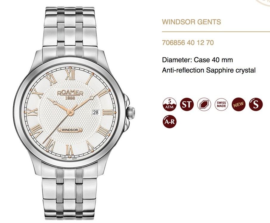 Roamer New Collection Windsor 706856 40 12 70 - Photo n°1